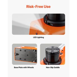 Martinetto Elettrico a Forbice Regolabile da 15 Tonnellate/33.000 Libbre, 12V a Doppia Alimentazione, con Elevata Capacità di Carico per Cambio Pneumatici - Product Image 5