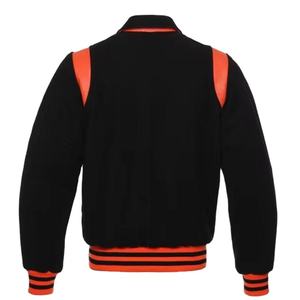 Chaquetas de Béisbol Personalizadas al por Mayor de Buena Calidad, Chaqueta de Invierno con Cuerpo de Lana y Mangas de Cuero, Chaqueta Bomber Varsity para Hombre 2026 - Product Image 4