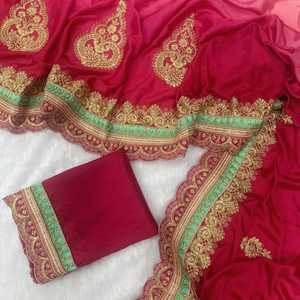 Sari Tradicional Indio para Fiestas, con Bordados, para Bodas y Eventos Festivos, Atuendo Elegante para Mujer - Product Image 6