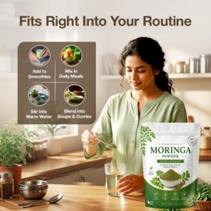 Poudre de feuilles de Moringa OEM 200g, 100% pure et naturelle, poudre de Moringa Oleifera, feuilles de Moringa séchées de qualité supérieure, poudre verte fine à base de plantes - Product Image 4