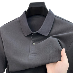 Chemises polo décontractées pour hommes, nouvelle collection, design tendance, logo personnalisé, couleur unie, respirantes, pour hommes - Product Image 2