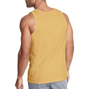 Men's Solid Color Knitted O-Neck <b>Tank</b> <b>Top</b> Casual Style <b>Yellow</b> Sleeveless <b>Top</b> - Product Image 5