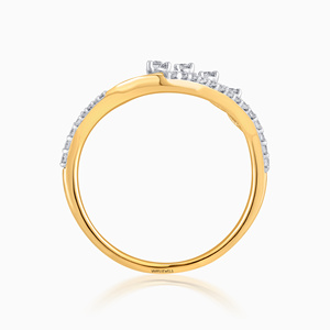 Anillo Abierto Moderno con Diamante Cultivado en Laboratorio de Corte Redondo, en Oro de 10K, 14K, 18K, Plata 925, 935 - Product Image 3