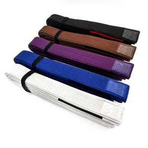 New Design Brazilian Jiu Jitsu BJJ <b>Belt</b> 100% Cotton Pearl Weave Custom Logo Ranking <b>Belt</b> Adult <b>Kids</b> Wholesale Supplier - Product Image 2