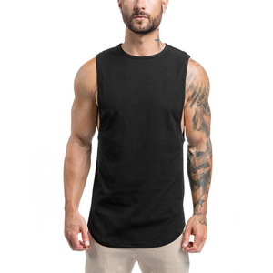Men's Solid Color Sleeveless Tank <b>Top</b> O-Neck Knitted Casual Wear <b>Maroon</b> - Product Image 3
