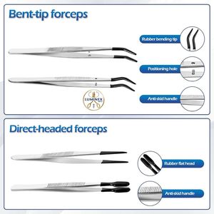 Ensemble de pinces à épiler pour petits travaux de jardinage et outils multi-usages de cuisine. 3 pièces de 6,15 pouces, 6,3 pouces, 6,5 pouces - Product Image 4