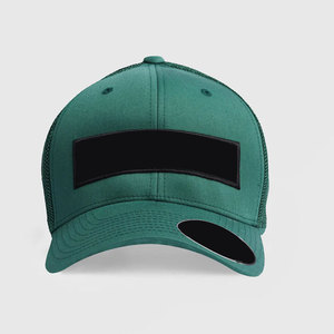 Unisex Green Mesh Trucker Cap 6-Panel Adjustable Snapback <b>Hat</b> Solid Color Breathable Casual Spring <b>Summer</b> Style - Product Image 1