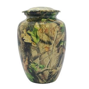High Quality Classic Aluminium Adult Cremation Urns With <b>Sticker</b> Finished Metal funeral Urns For Human Ashes - Product Image 1