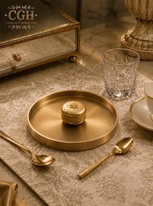 Assiette de service en laiton poli de qualité supérieure, non toxique, finition dorée élégante, coffret cadeau de luxe, mariage, maison, restaurant, hôtel, spécial - Product Image 3