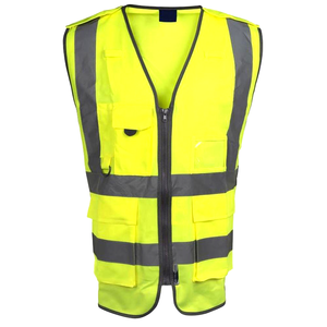 Gilet de travail réfléchissant à LED haute visibilité OEM ODM avec logo personnalisé, gilet utilitaire léger en polyester - Product Image 4