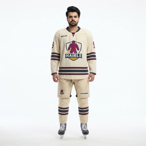 Maillot de hockey sur glace vintage classique d'hiver personnalisé - Uniforme pour homme adulte en maille respirante 100 % polyester sublimé OEM - Product Image 1