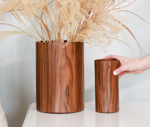 High Quality Wood Flower Vase Decoration Solid Wood Vase Decorative Piece For dining <b>Table</b> Decoration Crafts - Product Image 6