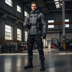 Men's Cyber Techwear Dark Long Jackets Windbreaker Waterproof Streetwear Plus Size Long Sleeve Cyber <b>Tech</b> Wear Dark Long Jacket - Product Image 2