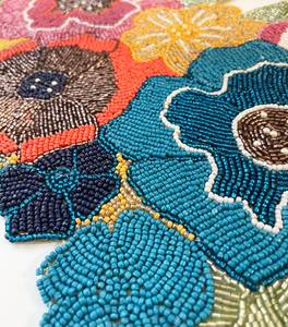 Handmade Beaded Embroidered <b>Table</b> <b>Runner</b> Floral Placemats Custom <b>Table</b> Linen for Home Wedding Hotel Banquet - Product Image 1