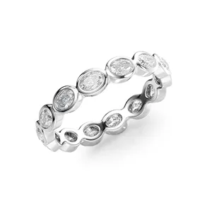 Velmiquea Oval East West Bezel Lab Grown <b>Diamond</b> Eternity <b>Ring</b> IGI Certified - Product Image 4