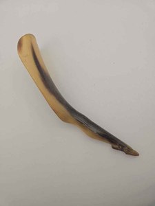 Horn shoe handmade natural buffalo horn shoe horn curved design smooth finish durable footwear <b>helper</b> premium quality tool - Product Image 5