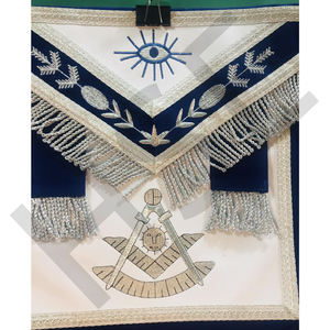 Masonic Past Master <b>Apron</b> Blue Lodge Regalia Embroidered Silver - Product Image 4