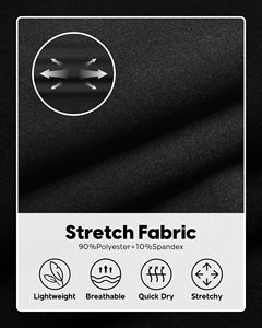 Pantalones Cortos Deportivos para Hombre, Negros, de Secado Rápido, con Logotipo Frontal en Tela de Lona, de Alta Calidad, Duraderos y Resistentes - Product Image 5