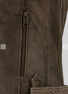 Veste en cuir pour femme modèle 2026, nouvelle mode, veste en cuir unisexe coupe-vent marron, styles personnalisés - Product Image 4