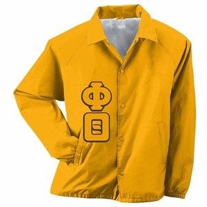 Phi | Beta | Sigma Black <b>Coach</b> Jacket Men's Casual Windbreaker With Front Logo Heat Transfer Printing Regular Fit Turn-down Coll - Product Image 6
