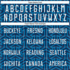 Uniforme de fútbol personalizado, patrón geométrico azul de hexágonos, nombre del equipo personalizado, número, camiseta de fútbol, pantalones cortos, kit completo para hombres y jóvenes - Product Image 6