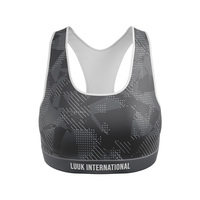 Soutien-gorge de sport personnalisé sublimé pour femme, séchage rapide, évacuation de l'humidité, respirant, pour fitness, gym, yoga, vêtements de sport OEM ODM
