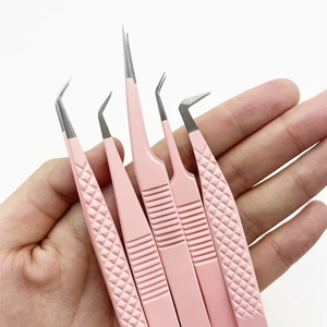 Pinzas de Acero Inoxidable de Alta Calidad para Extensión de Pestañas, Volumen Clásico, Marca Privada - Product Image 1