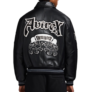เสื้อแจ็คเก็ตหนังผู้ชาย Avirex ดีไซน์หรูหรา คุณภาพสูง สไตล์สตรีทแวร์ สำหรับใส่กลางแจ้ง กันน้ำ - Product Image 4