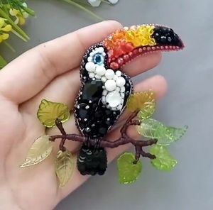 MD HANDICRAFTS Floral Embroidery Beaded Brooch Handmade Designer Fashion Jewelry Unisex <b>Wedding</b> & Engagement Gift - Product Image 2
