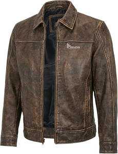 Chaqueta de Invierno Acolchada de Cuero Ecológico para Hombre, Tejido de Lana, Cierre de Cremallera, Forro de Spandex, 300g, Precio de Fábrica OEM - Product Image 4