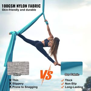 Kit Portatile per Yoga Aereo con Amaca da 11 Metri in Tessuto di Nylon 100gsm e Set Completo di Accessori per Facile Montaggio - Product Image 2