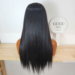 วิกผมลอนธรรมชาติแบบไม่ต้องใช้กาว ขนาด 24 นิ้ว ผมแท้สีธรรมชาติ ความหนาแน่น 250 พร้อมหมวกวิกขนาดมาตรฐาน - Product Image 4