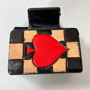 Checkered Handcrafted Genuine Cow Leather Mini Hair Claw <b>Clip</b> Hair Accessories Cute Fashionable Clamps for Girls Women Boutique - Product Image 6