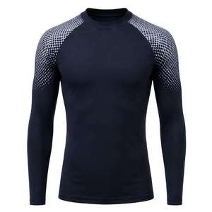 เสื้อคอมเพรสชั่นแขนยาวผู้ชาย สีดำลายพรางดิจิตอล แรชการ์ด สำหรับ MMA BJJ ออกกำลังกายที่ยิม - Product Image 6