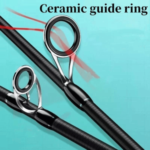 Canne à pêche en fibre de carbone de 180 cm/6 pieds, 2 sections, pour la pêche au black-bass, spinning et casting - Product Image 4