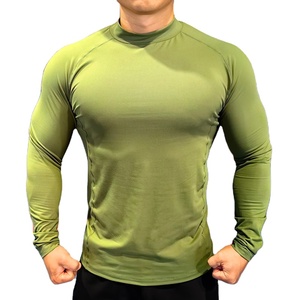 Streetwear Stylish <b>Men</b> <b>Compression</b> <b>Shirt</b> Solid Color Adult Size Slim Fit Quick Dry Gym Training Fitness Activewear - Product Image 2