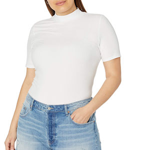 Camiseta de mujer de manga corta, último diseño, perfecta para trabajar, a la moda, de alta calidad, camisetas para mujer con calidad OEM económica. - Product Image 5