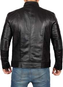<b>SMART</b> SHINE ENTERPRISES <b>Men</b> Ranch Style Genuine Leather <b>Jacket</b> Soft Durable Zip Front Casual Outdoor Winter Regular Fit Quick - Product Image 5