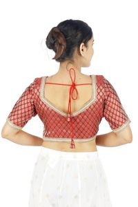 Blusa de Seda Tejida Bordada Formal para Mujer, con Lentejuelas y Botones Decorativos, Lavable, con Logotipo Frontal, Estilo Crop Top, para Boda - Product Image 3