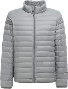 Vestes d'hiver en duvet noir uni avec logo personnalisé, manteau pour homme, veste matelassée, streetwear, veste matelassée légère en duvet - Product Image 3