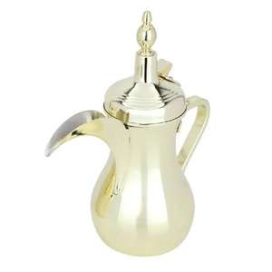 Cafetera Dallah Árabe de Acero Inoxidable Chapada en Oro, para Hotel, Bodas, Decorativa, para Calentar Leche y Café, Tetera Dallah - Product Image 1