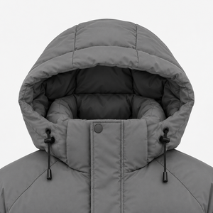 Premium <b>Grey</b> Hooded Puffer <b>Jacket</b> | <b>Waterproof</b> Down Filled Casual Winter Coat for Men - Product Image 5