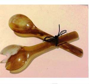 Unique Eco-Friendly Resin Coated 11 Inch Modern Dishwasher Safe <b>Salad</b> Tools Home Kitchen Made in India - Product Image 2