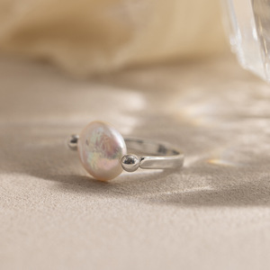 Vente en gros d'anneaux de perles réglables en acier inoxydable plaqués or 18 carats - Product Image 3