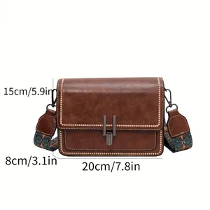 Mini Cross-Body Bags for Women, Adjustable Strap, Small <b>Square</b> Design Purse, Fashion Shoulder Bag, New Designer Mini Leather Bag - Product Image 2