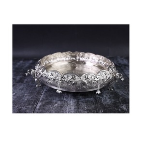 Elegant Metal Candle Bowl With Modern Texture For Dining <b>Table</b> Centerpiece And Festive Candle <b>Decoration</b> - Product Image 5