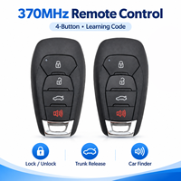 Système d'alarme universel pour voiture 12V EG-01, code d'apprentissage 370 MHz, télécommande 4 boutons, alarme anti-hijacking pour automobile