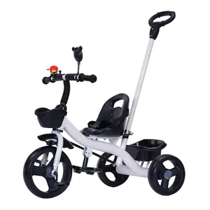 2021 למכור הטוב ביותר דגם הטוב ביותר באיכות 3 eva גלגלים עם סל מתכוונן לדחוף ידית ילדים תלת אופן לתינוקת 3 כדי 5 שנה