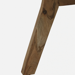 Table basse ronde moderne en bois d'acacia massif, durable, avec pieds pliants, finition riche en blanchiment, écologique, pour la maison, le bureau ou le salon - Product Image 5