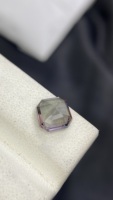 Piedra de Tanzanita Natural Certificada, Sin Calentar, Multicolor, Corte Asscher Cuadrado, Color Excelente, Zoisita Natural, 2.27 Quilates, Limpia con Lupa
